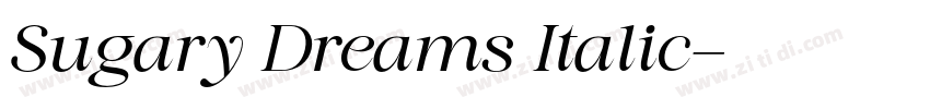 Sugary Dreams Italic字体转换